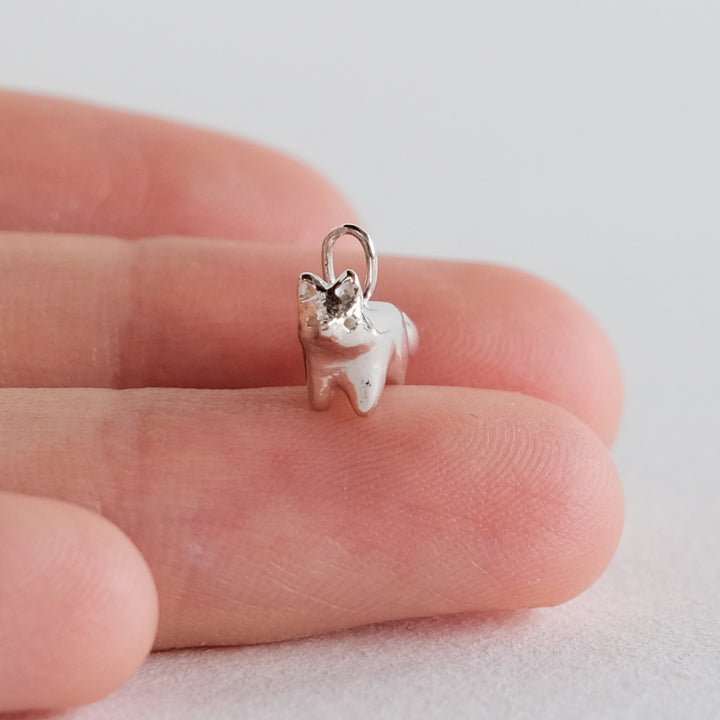 Tiny Standing Fox Pendant [Sterling Silver]