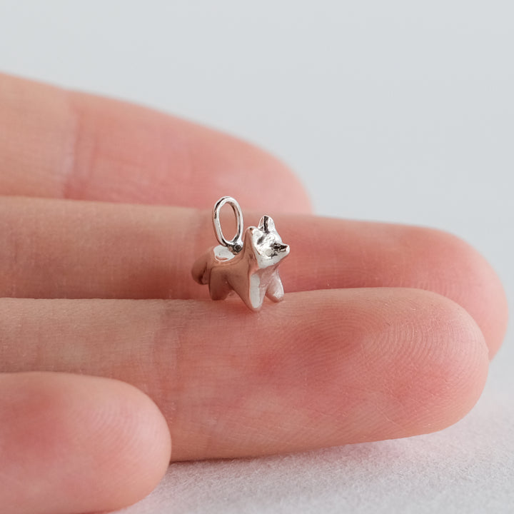 Tiny Standing Fox Pendant [Sterling Silver]