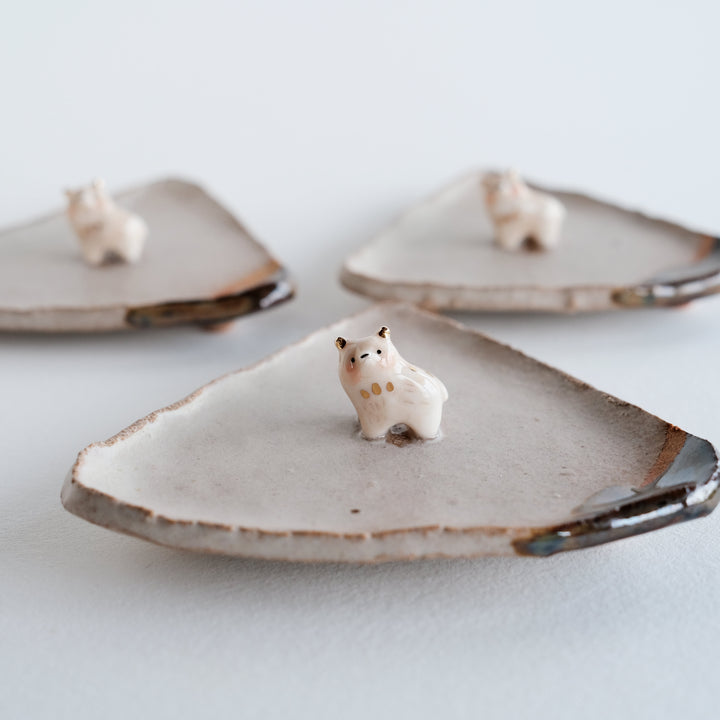 Footed Dish | Triangle Bear