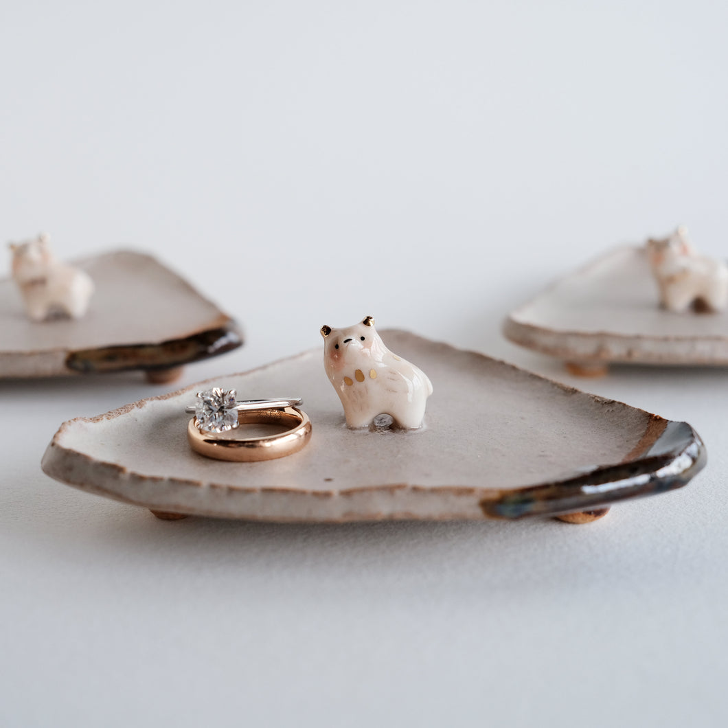 Footed Dish | Triangle Bear