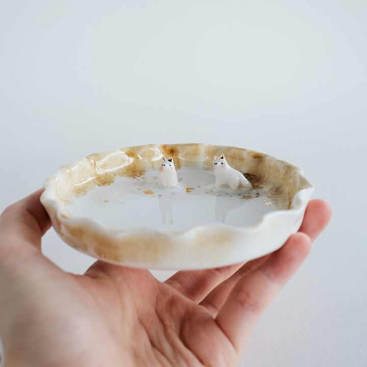 Porcelain Fox Pair Dish | Stardust Wandering