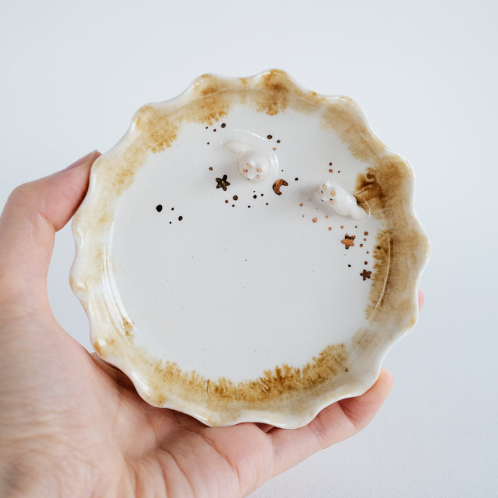 Porcelain Fox Pair Dish | Stardust Wandering