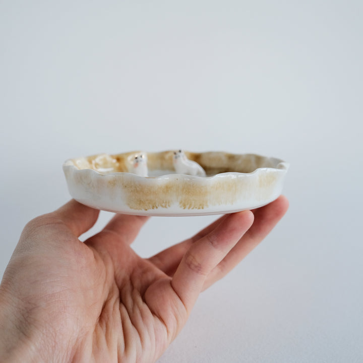 Porcelain Fox Pair Dish | Stardust Wandering