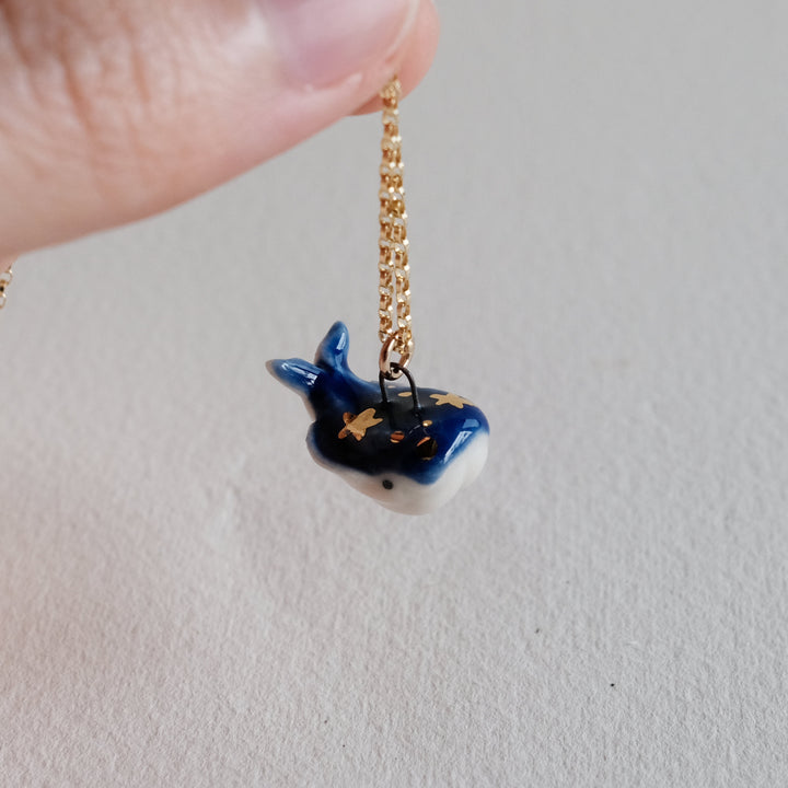 Royal Blue Whale Necklace