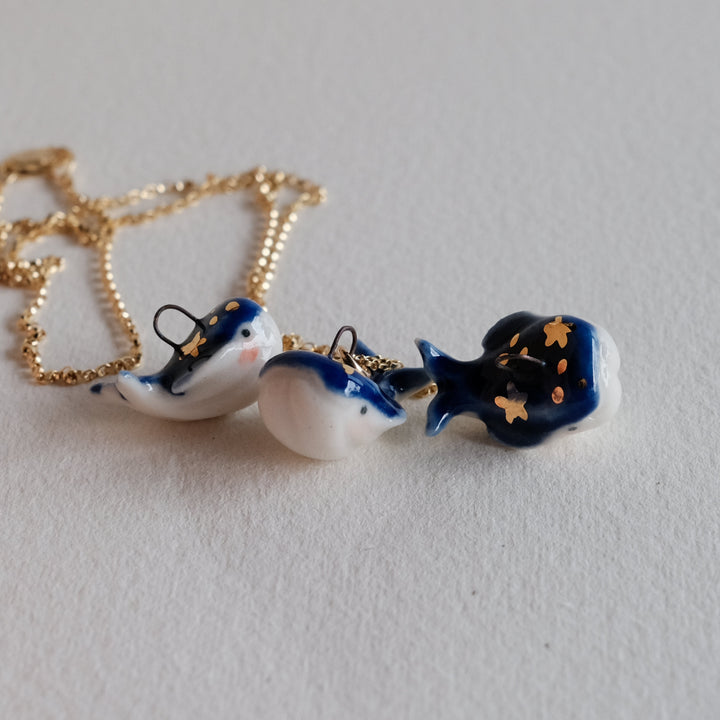 Royal Blue Whale Necklace