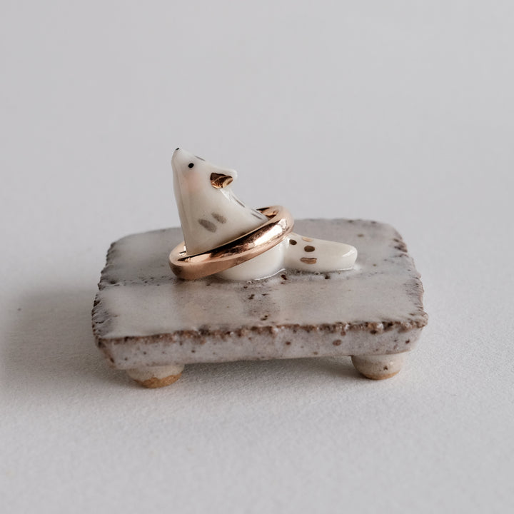 Nerikomi Ring Holder | Howling Wolf