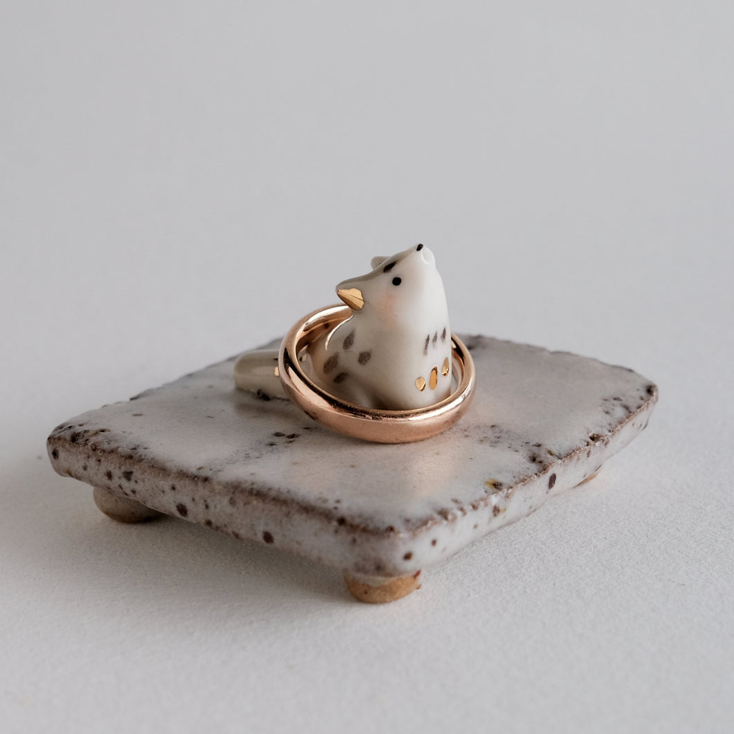 Nerikomi Ring Holder | Howling Wolf