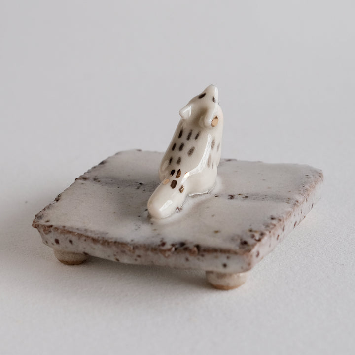 Nerikomi Ring Holder | Howling Wolf