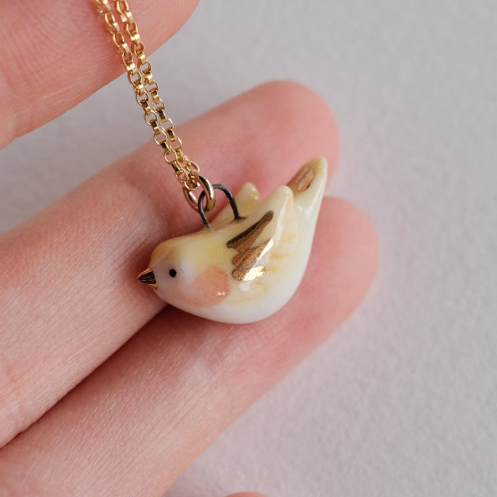 Orange Chun Bird Necklace