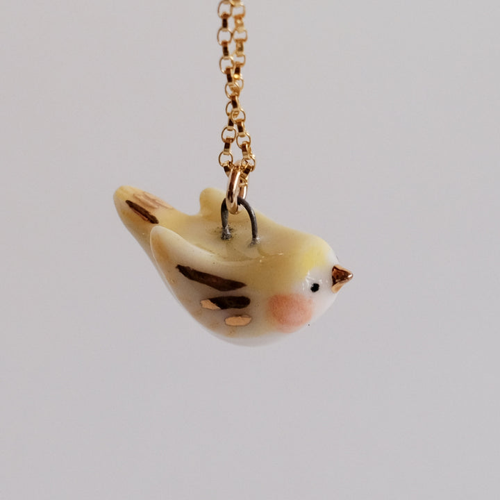 Orange Chun Bird Necklace