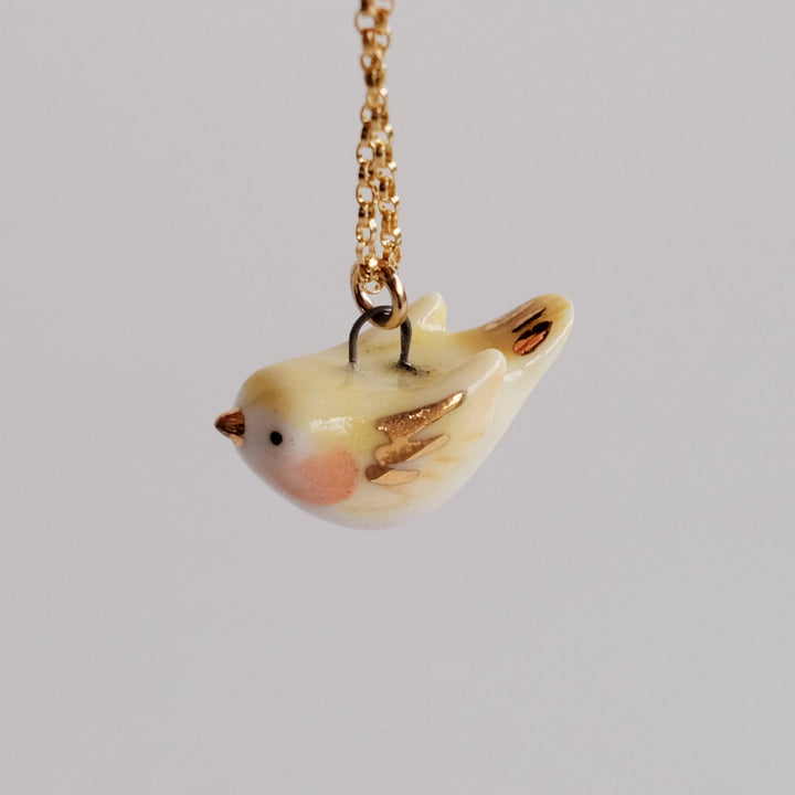Orange Chun Bird Necklace