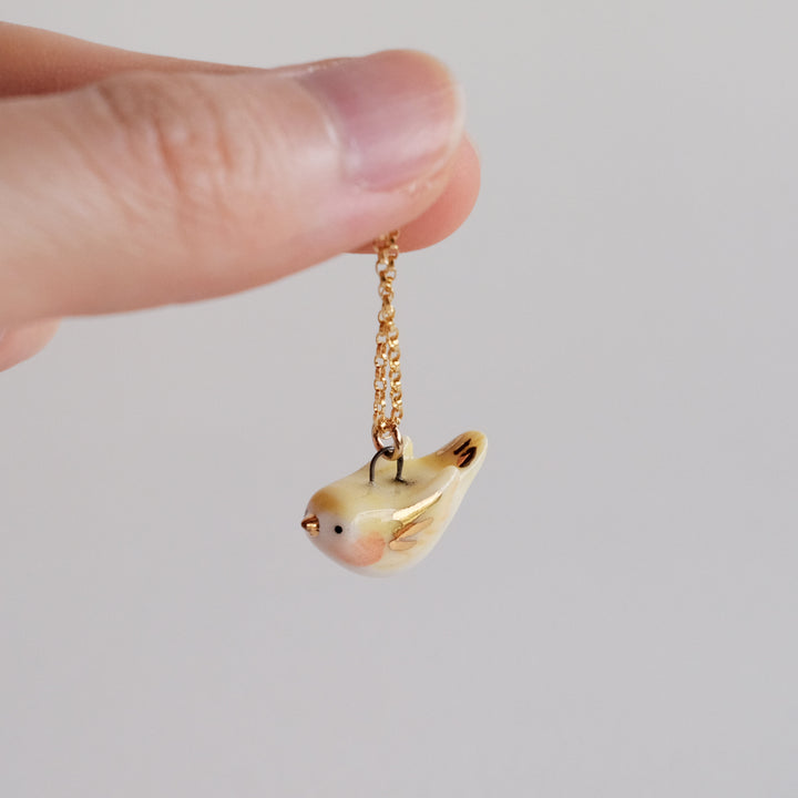 Orange Chun Bird Necklace