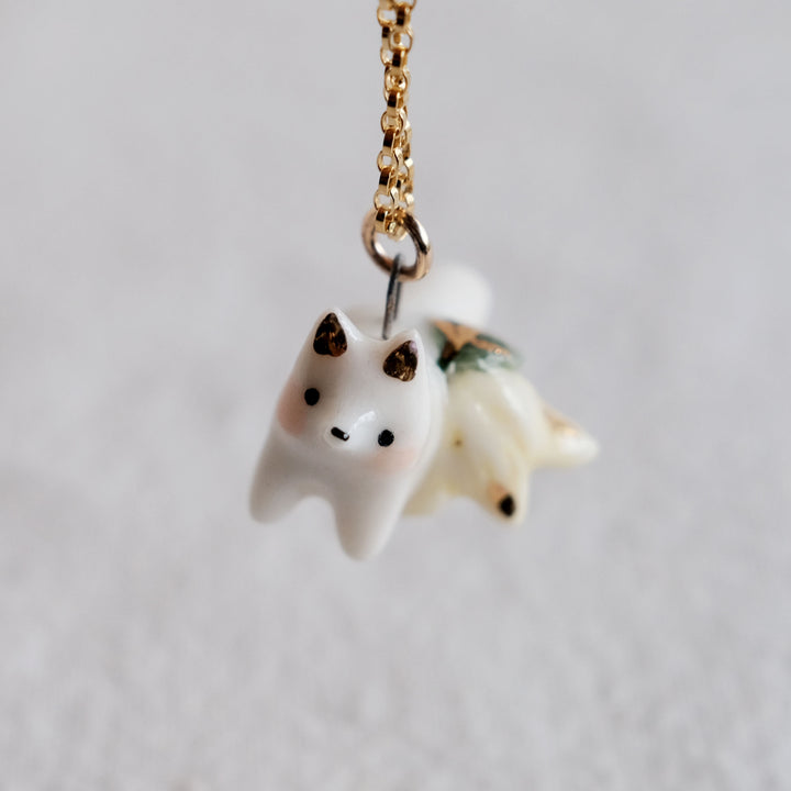 Flower Fox Necklace
