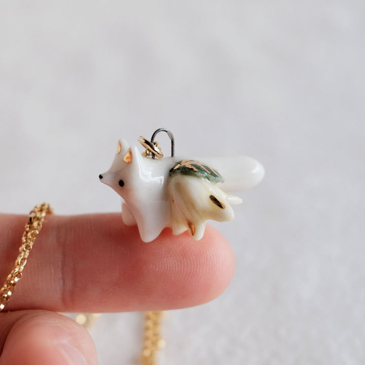 Flower Fox Necklace