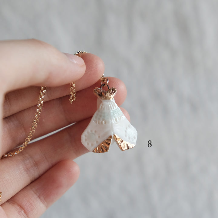 Porcelain Moth Necklace