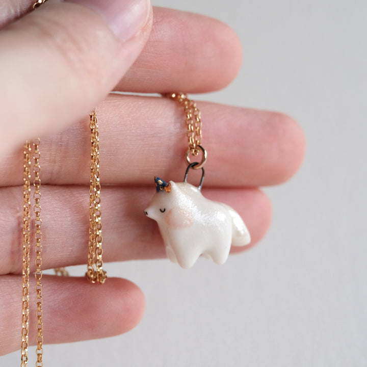 Unicorn Necklace | Mother of Pearl