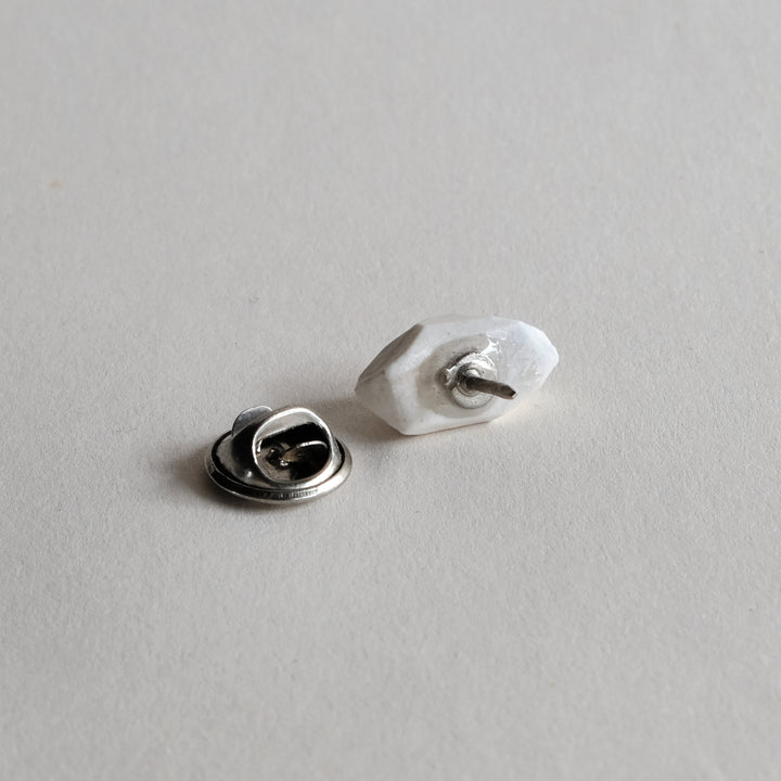Porcelain Gem Pin | Matte White