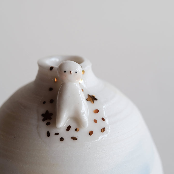 Porcelain Moon Person Vase