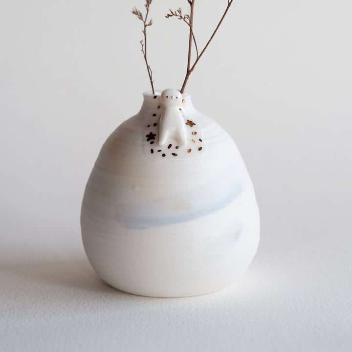 Porcelain Moon Person Vase