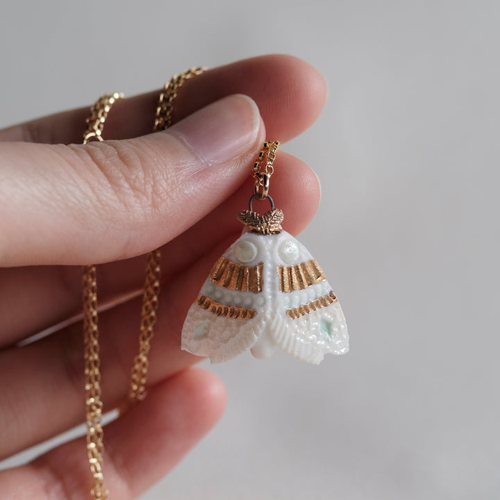 Moth Necklace - Diamond Tips