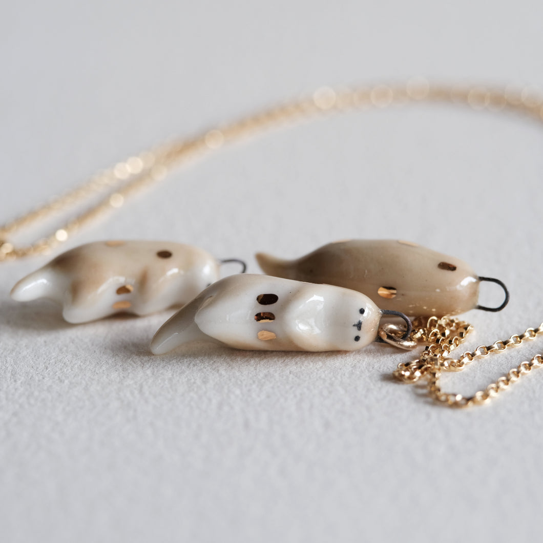 Porcelain Otter Necklace