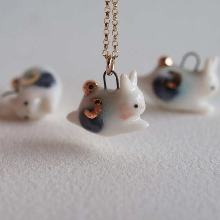 Crescent Bunny Necklace
