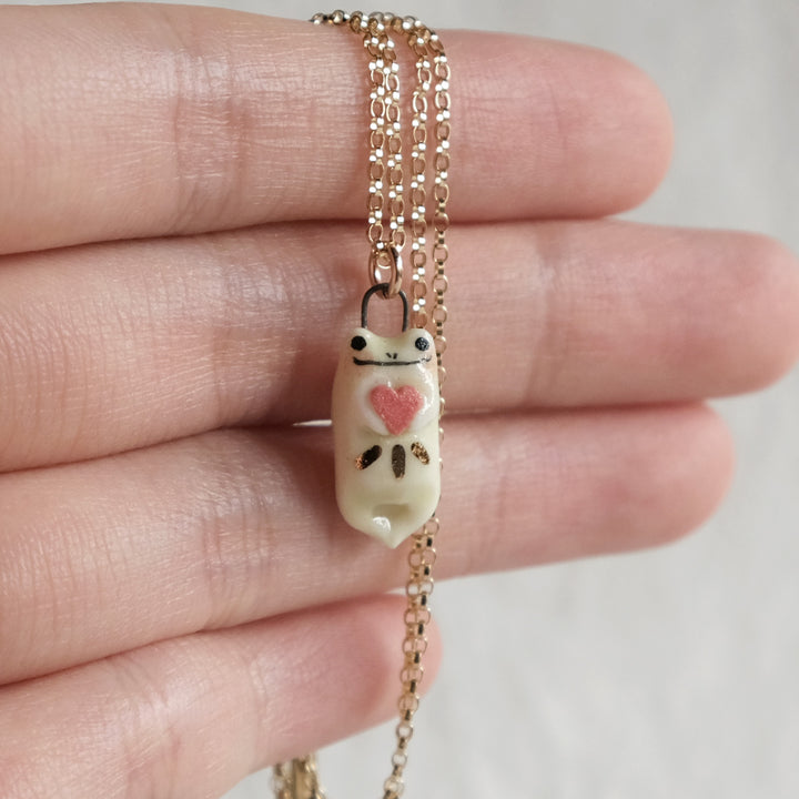 Red Sweetheart Frog Necklace